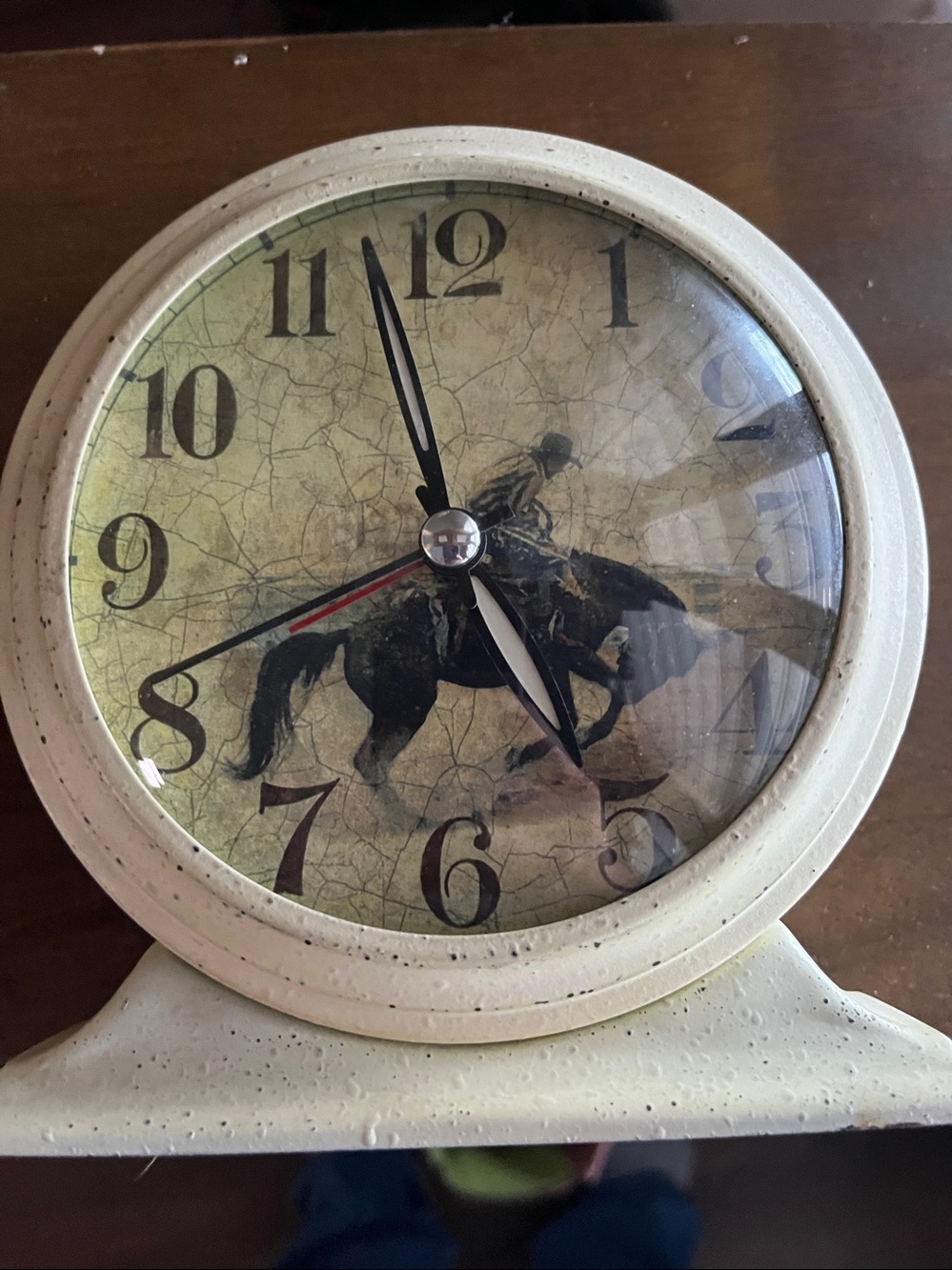 Saddle Bronc Rider Rustic Cream Cowboy Alarm Clock Shelf  Decor - Picture 5 of 5